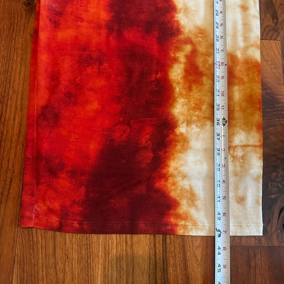 Isabel de Pedro Red Tie Dye Knee Length Bodycon Dress; Fits like S - Picture 6 of 9